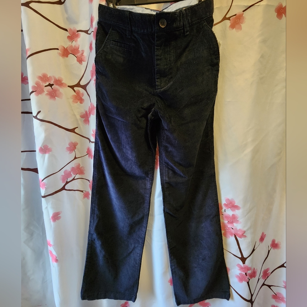 NWT GAP Boy's Carpenter Navy Blue Corduroy Pants Size 16 Regular